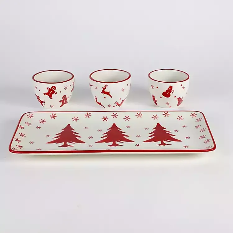 Christmas Dining & Entertaining>Kirklands Home Holiday Patterns 4-pc. Serving Set