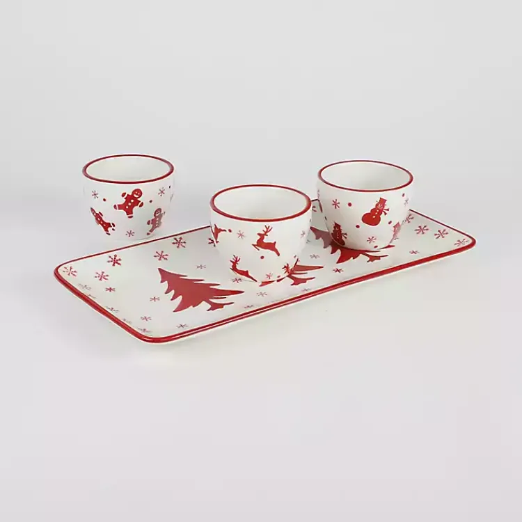 Christmas Dining & Entertaining>Kirklands Home Holiday Patterns 4-pc. Serving Set