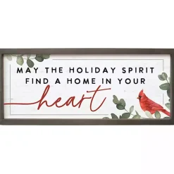 Christmas Art & Wall Decor>Kirklands Home Holiday Spirit Cardinal Wall Plaque White