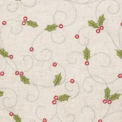 Christmas Dining & Entertaining>Kirklands Home Holly Embroidered Table Runner