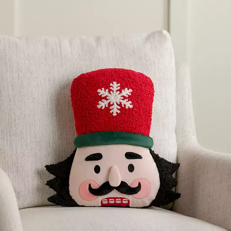 Pillows>Kirklands Home Holly Nutcracker Shaped Pillow