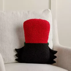 Pillows>Kirklands Home Holly Nutcracker Shaped Pillow