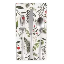 Christmas Dining & Entertaining>Kirklands Home Holly Twigs Cotton Napkins, Set of 6