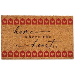 Valentines Day Decorations>Kirklands Home Home is Where the Heart Is Cursive Doormat
