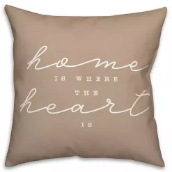 Pillows>Kirklands Home Home is Where the Heart is Indoor/Outdoor Pillow Tan