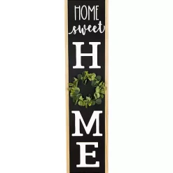 Kirklands Home Home Sweet Home Wreath Porch Board Black Outlet