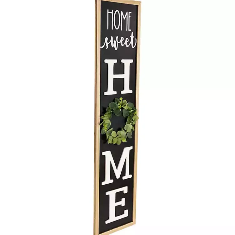 Kirklands Home Home Sweet Home Wreath Porch Board Black Outlet