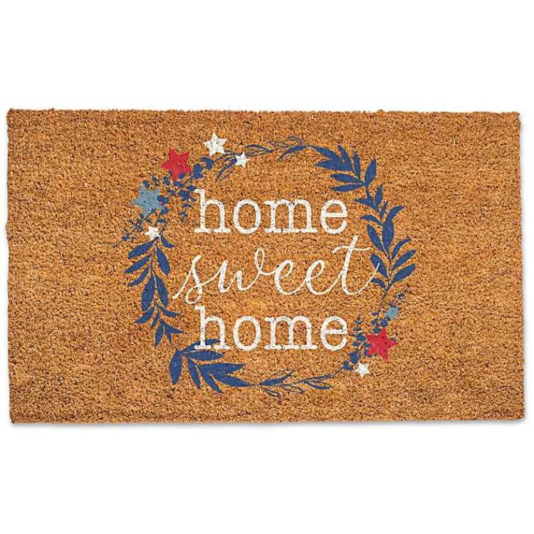 Kirklands Home Home Sweet Home Wreath 4th of July Doormat Outlet