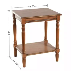 Kirklands Home Honey Wood Sybil Accent Table Brown Clearance