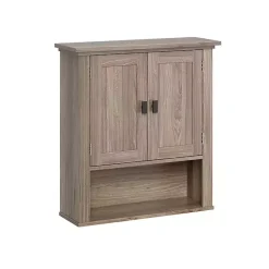 Kirklands Home Honey Woodgrain Wall-Mounted Cabinet Tan Hot