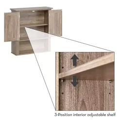 Kirklands Home Honey Woodgrain Wall-Mounted Cabinet Tan Hot