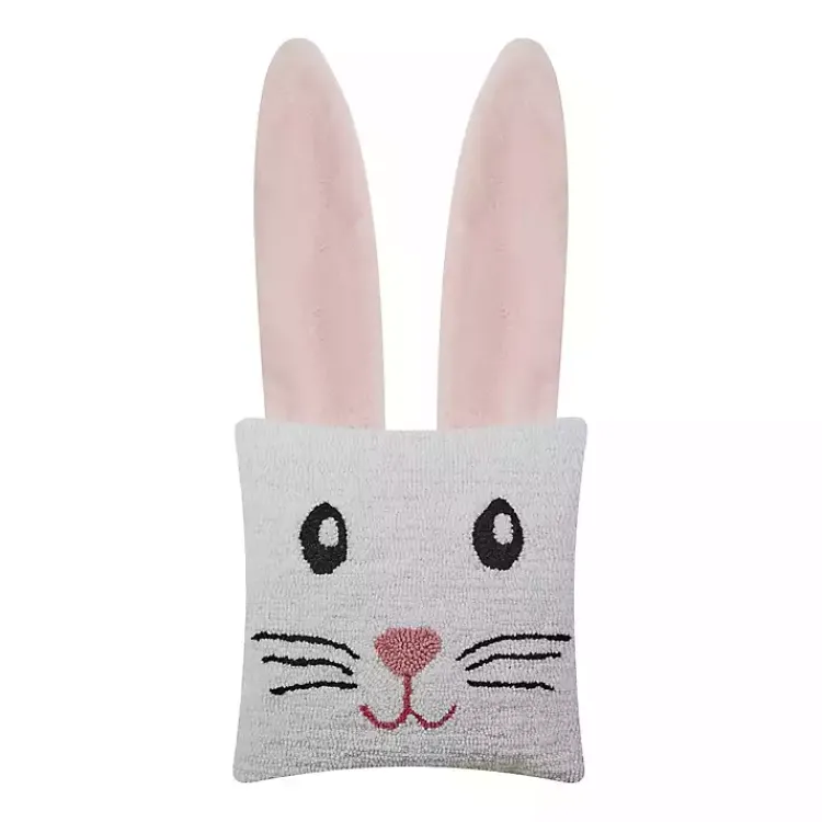 Pillows>Kirklands Home Hooked Bunny Ears Easter Throw Pillow