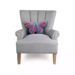 Pillows>Kirklands Home Hooked Butterfly Throw Pillow