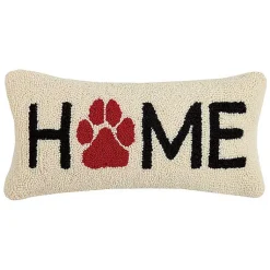 Pillows>Kirklands Home Hooked Home Paw Print Lumbar Pillow