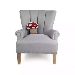 Pillows>Kirklands Home Hooked Mushroom Shaped Throw Pillow