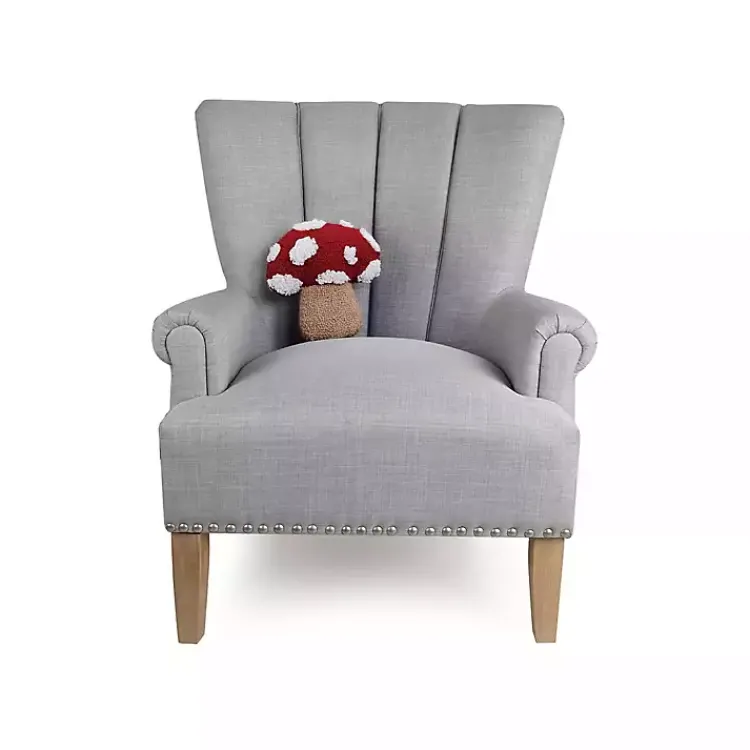 Pillows>Kirklands Home Hooked Mushroom Shaped Throw Pillow