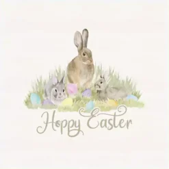 Easter Decorations>Kirklands Home Hoppy Easter Bunnies Framed Canvas Art Print