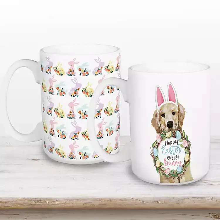 Easter Decorations>Kirklands Home Hoppy Easter Every Bunny Mugs, Set of 2