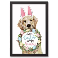 Easter Decorations>Kirklands Home Hoppy Easter Puppy Framed Canvas Print
