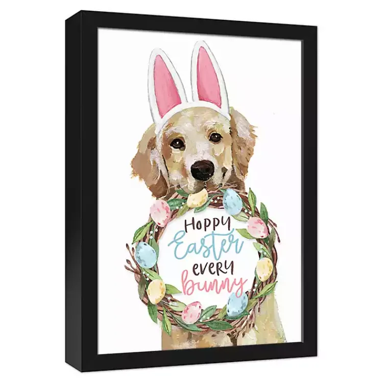 Easter Decorations>Kirklands Home Hoppy Easter Puppy Framed Canvas Print
