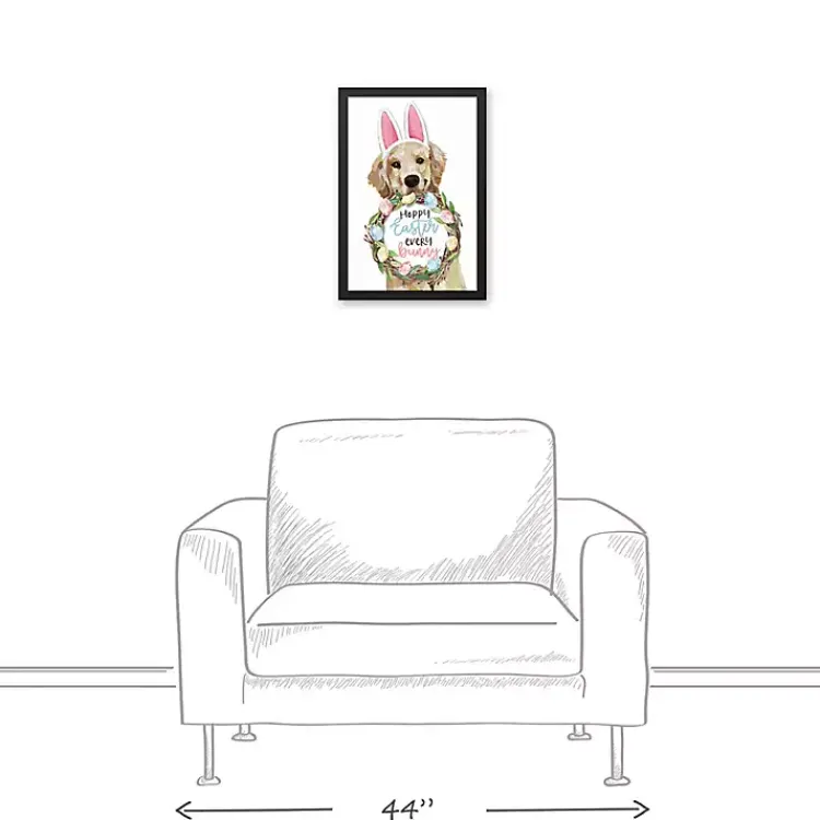 Easter Decorations>Kirklands Home Hoppy Easter Puppy Framed Canvas Print