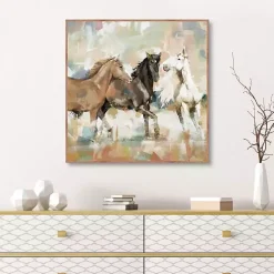 Kirklands Home Horse Country Framed Canvas Art Print Brown Online