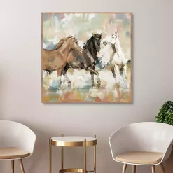 Kirklands Home Horse Country Framed Canvas Art Print Brown Online