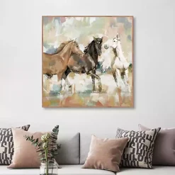 Kirklands Home Horse Country Framed Canvas Art Print Brown Online