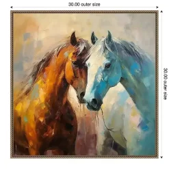 Kirklands Home Horse Couple Framed Canvas Art Print Hot