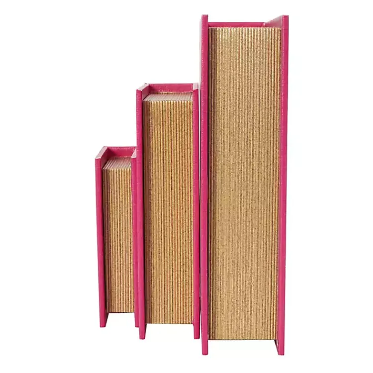 Baskets & Boxes>Kirklands Home Hot Pink Ooh La La Book Boxes, Set of 3