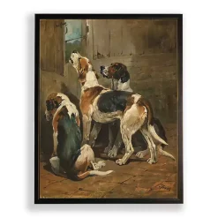 Kirklands Home Hound Dogs Framed Art Print Brown