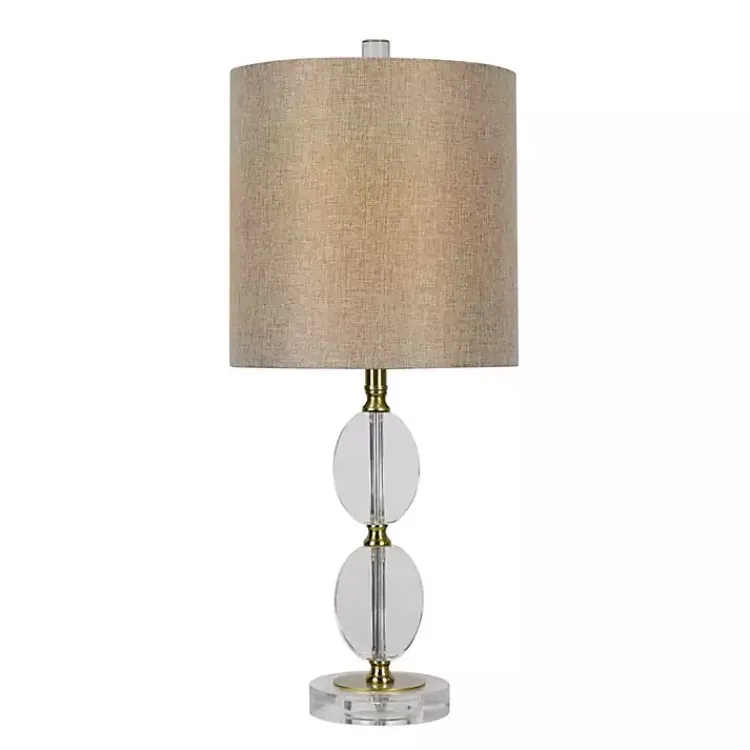 Kirklands Home Hourglass Crystal and Gold Metal Table Lamp Hot