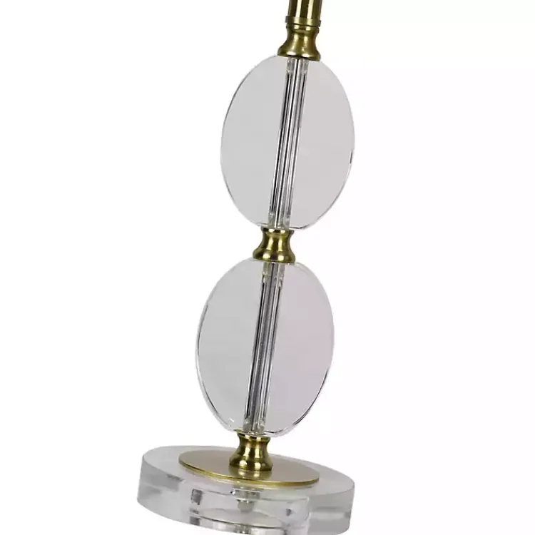 Kirklands Home Hourglass Crystal and Gold Metal Table Lamp Hot