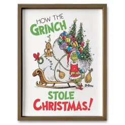 Christmas Art & Wall Decor>Kirklands Home How the Grinch Stole Christmas Framed Wall Plaque White