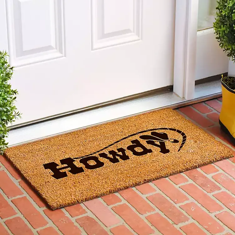 Kirklands Home Howdy Cowboy Hat Doormat Outlet