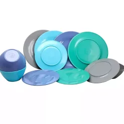 Kirklands Home Hues of the Sea 12-pc. Dinnerware Set Sale
