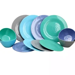 Kirklands Home Hues of the Sea 12-pc. Dinnerware Set Sale