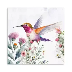 Kirklands Home Hummingbird Wildflower II Canvas Art Print Clearance