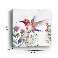 Kirklands Home Hummingbird Wildflower II Canvas Art Print Clearance