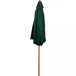 Kirklands Home Hunter 8 ft. Wooden Pulley Umbrella Green Clearance