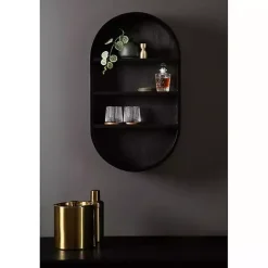 Kirklands Home Hutton Black Capsule Wall Shelf