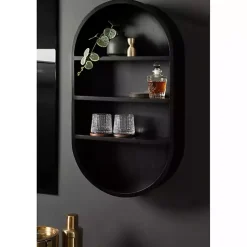 Kirklands Home Hutton Black Capsule Wall Shelf