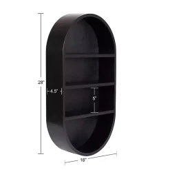 Kirklands Home Hutton Black Capsule Wall Shelf