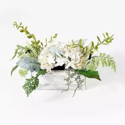 Arrangements & Greenery>Kirklands Home Hydrangea Arrangement in White Planter