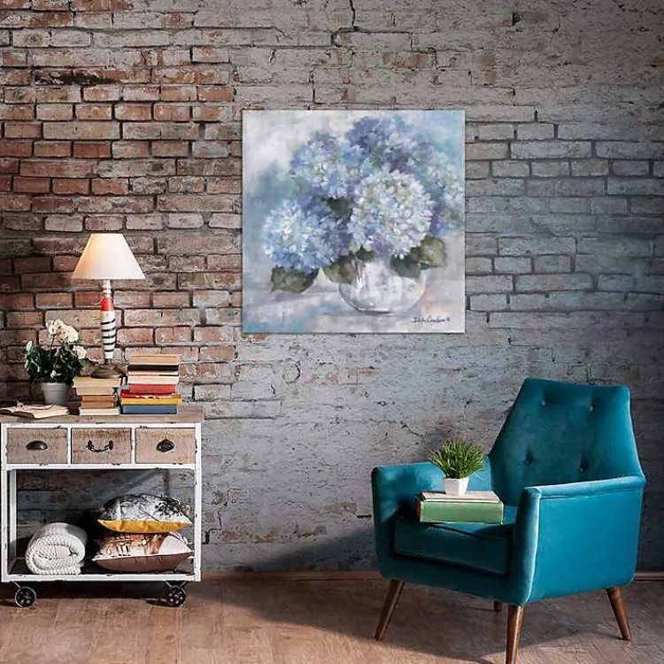 Kirklands Home Hydrangea s Giclee Canvas Art Print, 18x18 Blue