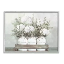Kirklands Home Hydrangea Bouquets Framed Wood Wall Plaque White Hot