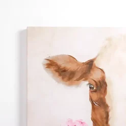 Kirklands Home Hydrangea Cow Canvas Art Print Hot