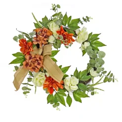 Wreaths>Kirklands Home Hydrangeas and Roses Harvest Wreath