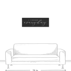 Kirklands Home I Choose Us Every Day Canvas Wall Plaque Best