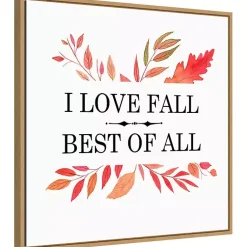 Fall>Kirklands Home I Love Fall Best Leaves Framed Wall Art